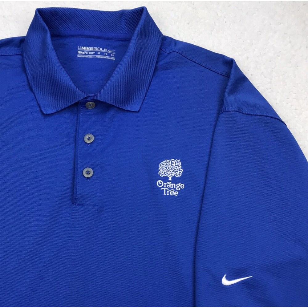 Orange Tree Golf Nike Fit Dry Polo Shirt Mens XL Blue Embroidered Logo Casual AR - Picture 7 of 16